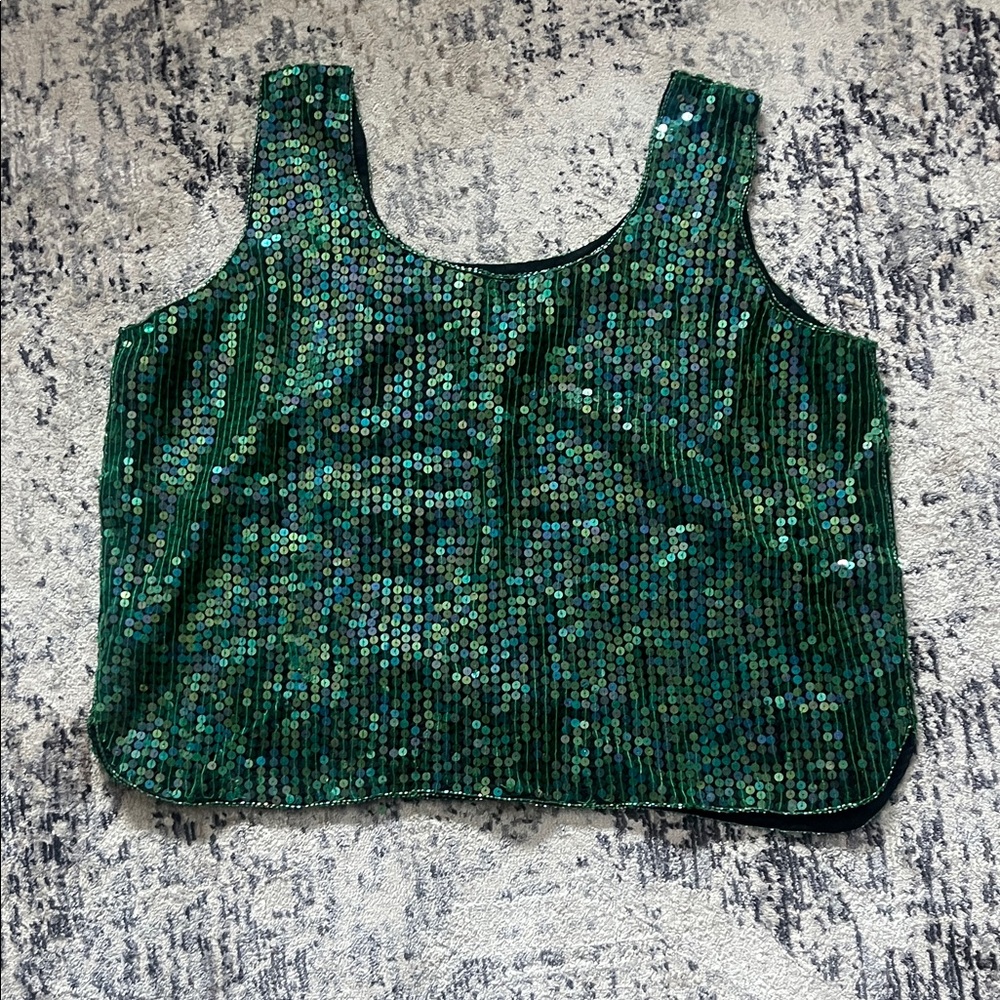 Vintage Sequin silk top